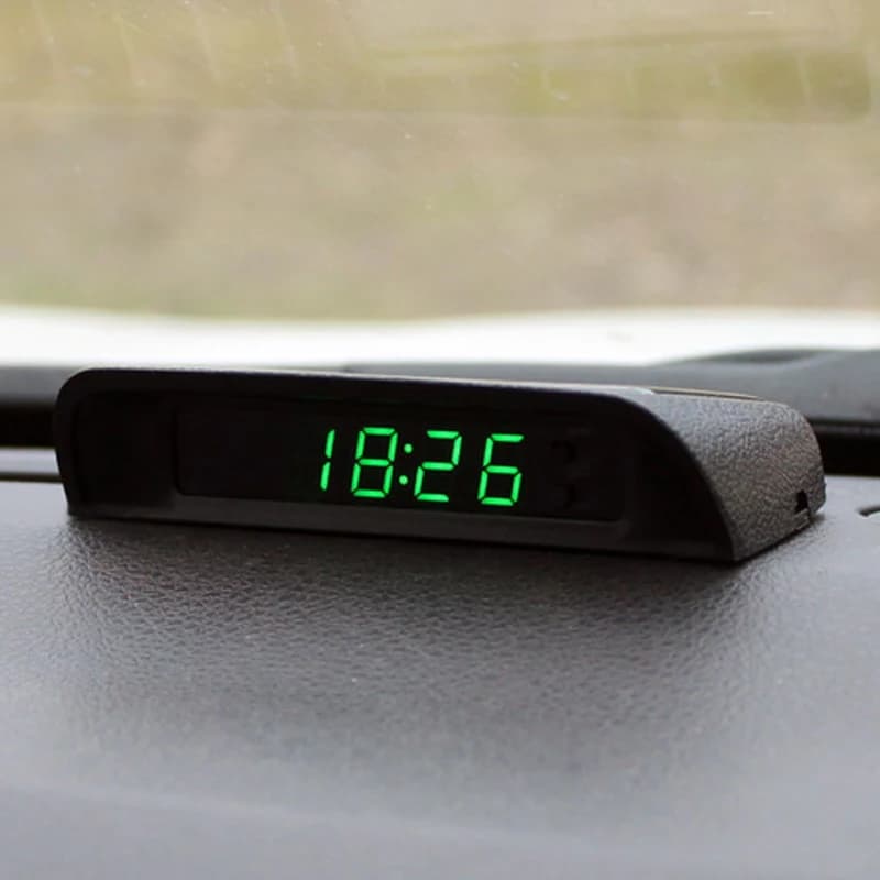 Orologio solare per auto termometro data settimana ciclo Display macchina di commutazione automatica LED ad alta precisione orologio digitale per auto