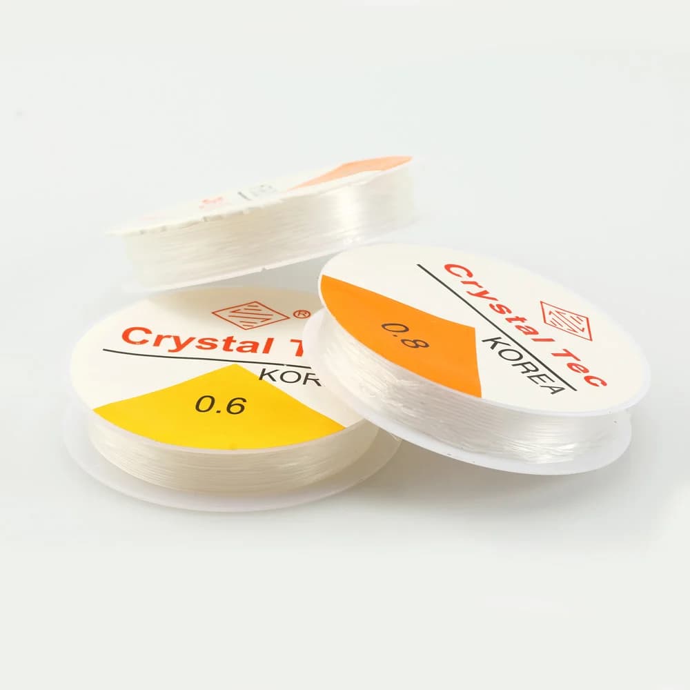 1 roll 0.5-1.0MM transparent crystal elastic cable that borders string wire rope line for creating jewelry accessories DIY