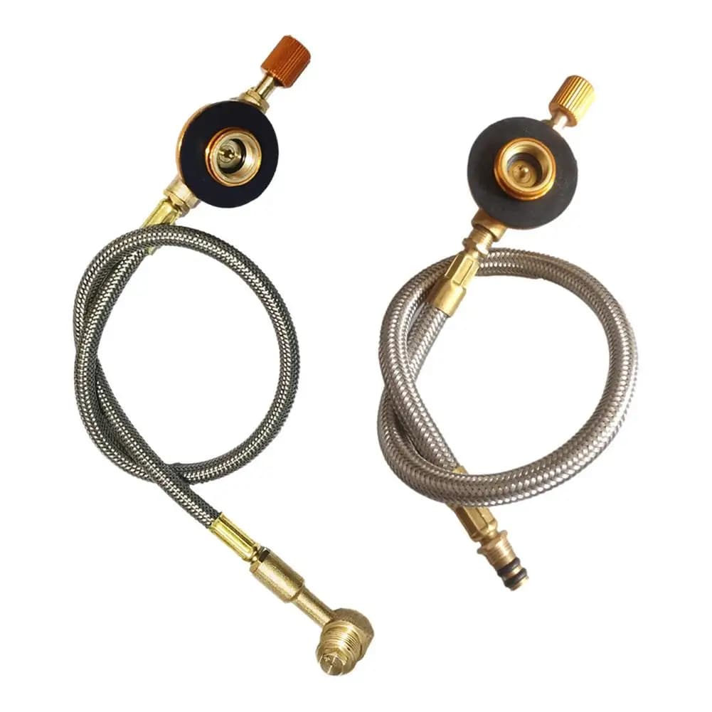 Gas Pipe Valve Outdoor Gas Pipe Valve Adapter for Burner Valve for Flexible Stainless Steel Pipe for Camping Ring Accessories