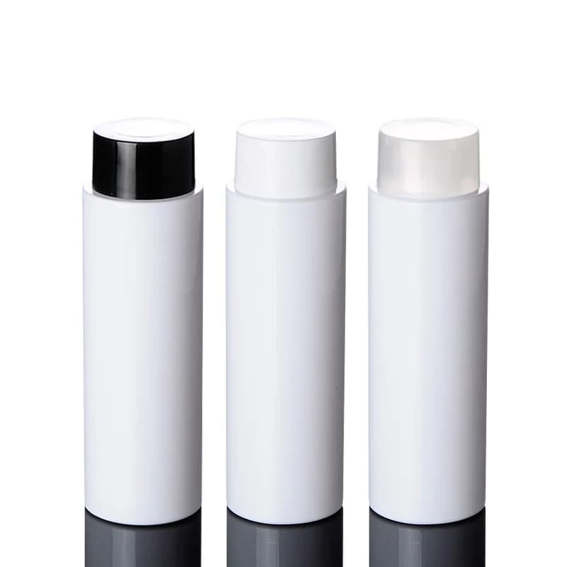 Flacone in PET bianco/trasparente da 100ml/150ml/200ml per lozione, emulsione, siero, fondotinta, tonico, essenza floreale, cosmetici.