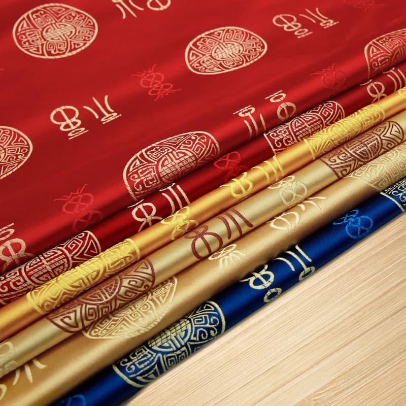 Tessuto Vintage cheongsam kimono e borsa Cinese broccato tessuto di raso jacquard di cucito dell'indumento tessuto di seta