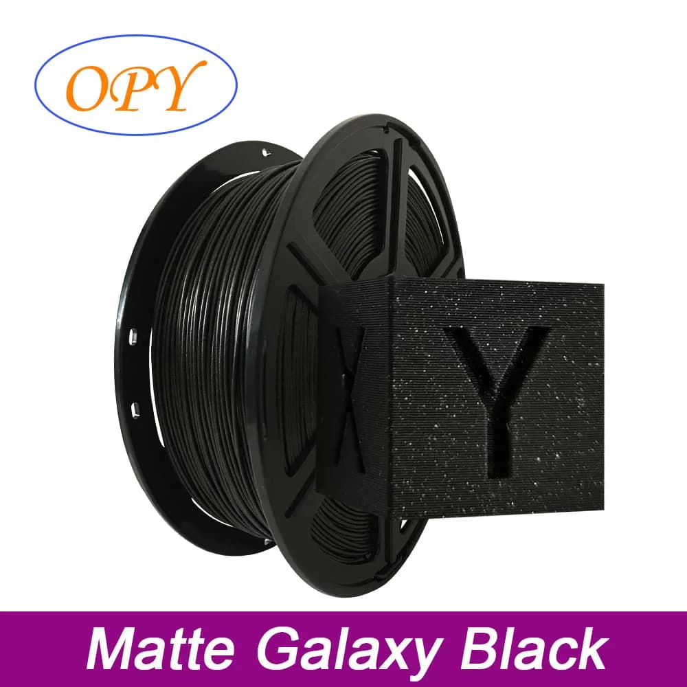 OPY Sparkle Galaxy PLA strand glow In bright dark green 1kg 1.75mm 10M 100G sparkle black opaque plastic for 3D printer