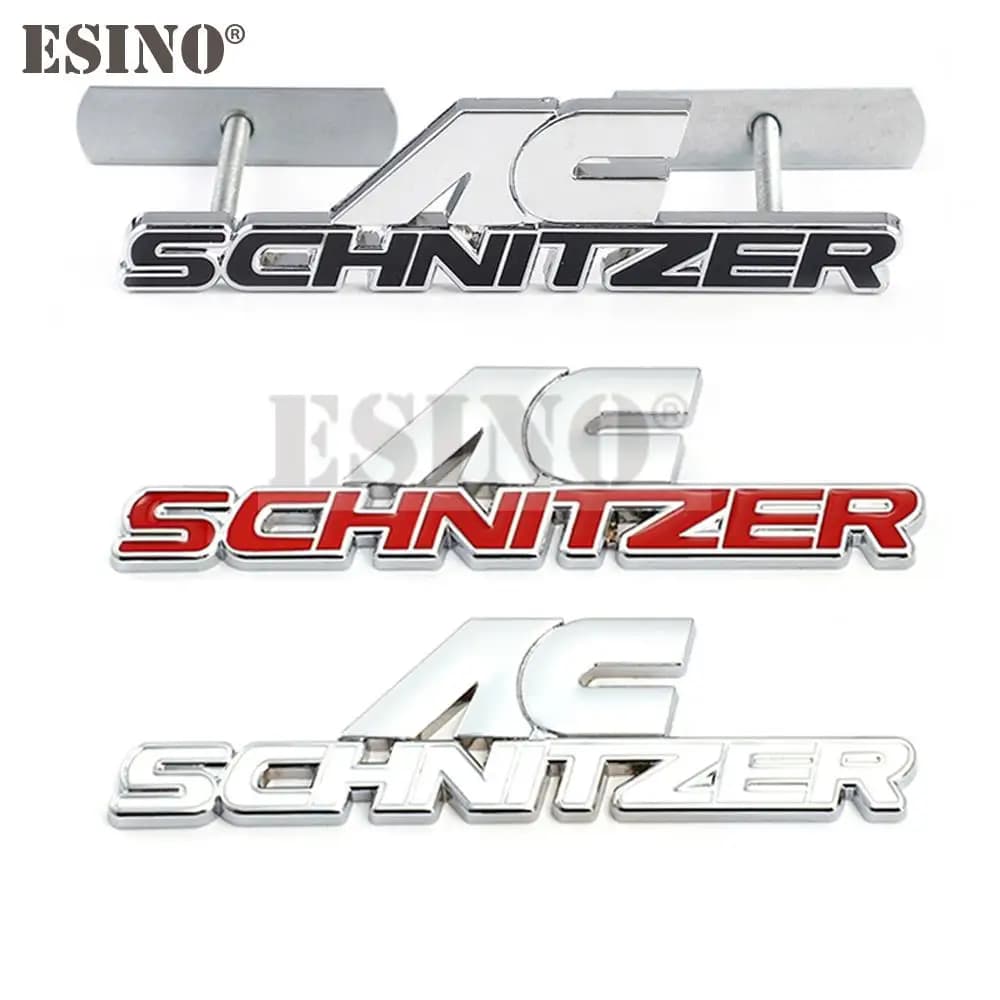 Car Styling 3D metallo cromato emblema in lega di zinco Auto Grill Badge tronco adesivo emblema accessorio Auto per AC Schnitzer