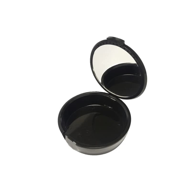 10 pcs prosthesis case with mirror Dental container Prosthetic box black round box with mirror