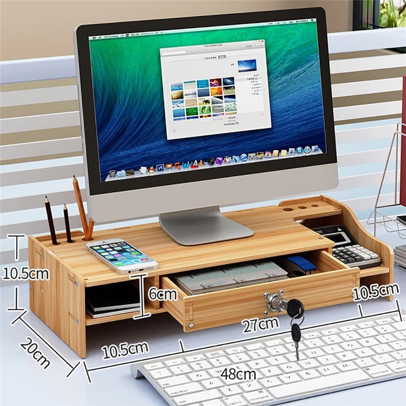 Desk stand Shelves Wooden table stand Computer monitor stand Multifunction laptop desk with computer support