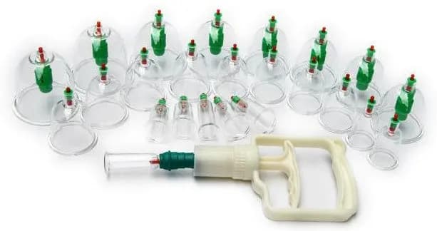 massage with cupping medical massage gun 24 pieces Home Use Plastic vacuum cover Medical massage for body Relaxation Magnets Therapy