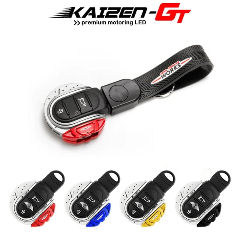 Smart Key Cover JCW Disco freno Stile Forma 3/4 pulsante Portachiavi Custodia Shell con portachiavi Anello Cintura per MINI Cooper F55 F56 F57 F60