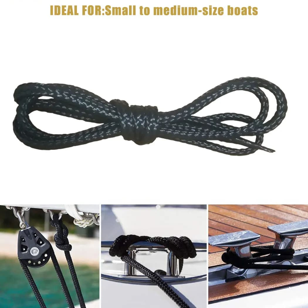 Linee di ormeggio in Nylon a doppia treccia linee di pontile pontile per barche corde di ancoraggio cavo elastico per gommone pesca marina Kayak Yacht Docking