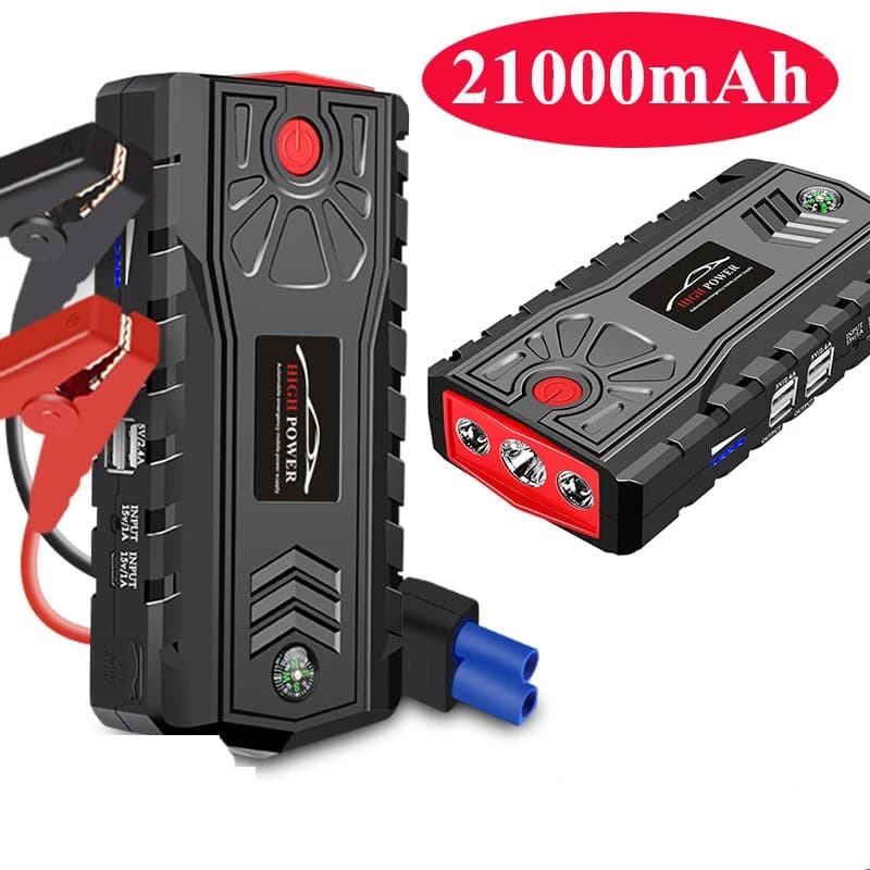 Car Jump Starter Power Bank 21000mAh batteria portatile Power Bank per iPhone Xiaomi Samsung dispositivo di avviamento Booster di emergenza per auto