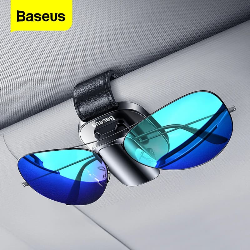 Baseus Occhiali Da Sole Car Holder Occhiali Da Sole Auto Clip di Occhiali Da Sole Organizer Car Sole di Vetro di Stoccaggio Occhiali Del Supporto Del Basamento Della Cassa di Vetro
