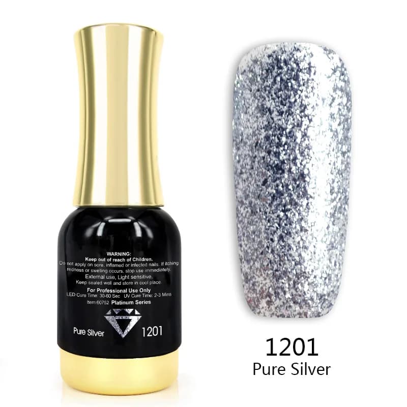 Venalisa Super Color Gel Smalto 12ml Diamante Brillante Glitter Paillettes Stellato Platino Smalto per unghie Smalto gel a lunga durata