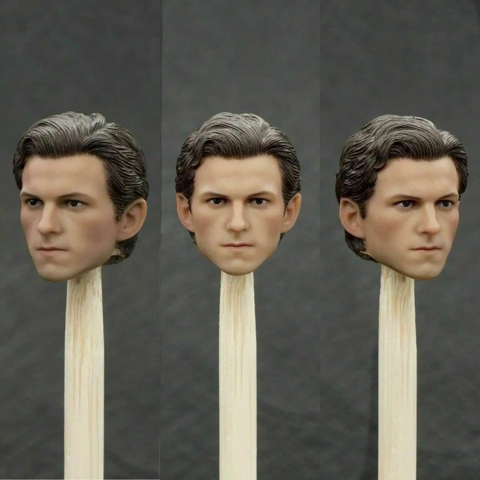 1/12 ratio Tom Holland's male head shape is suitable for 6-inch body model toys male soldiers plastic dolls head carving