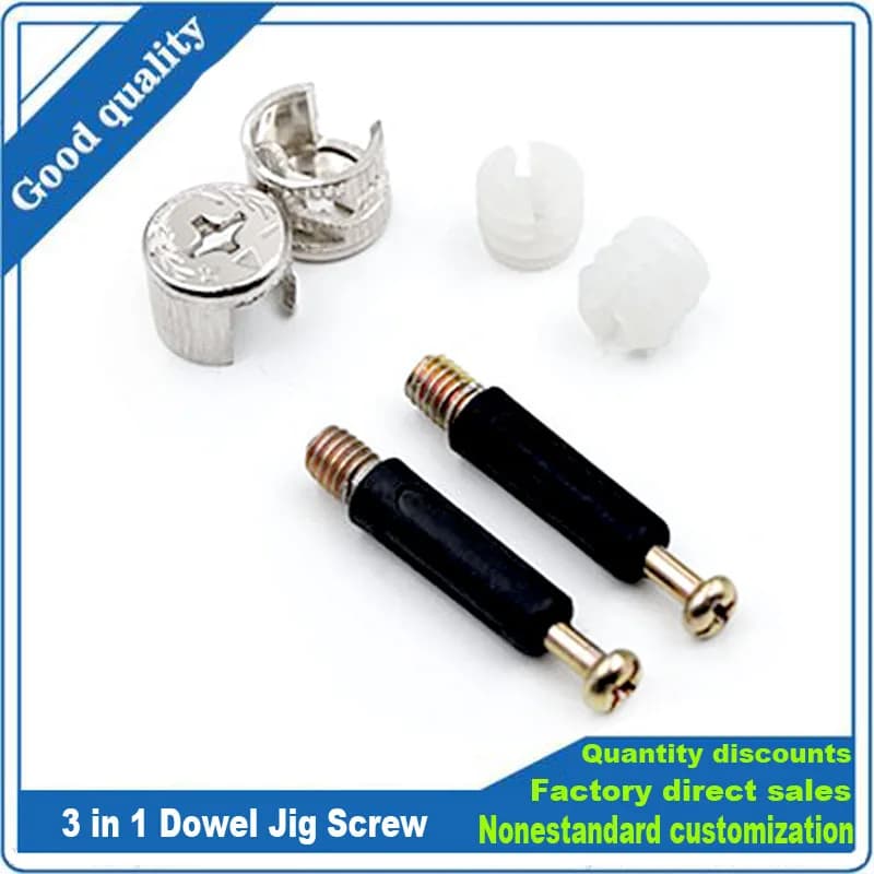 3 in 1 tassello Jig vite mobili collegamento Hardware Set dado ruota eccentrico dado di bloccaggio a camma per armadio giunzione armadio lavorazione del legno