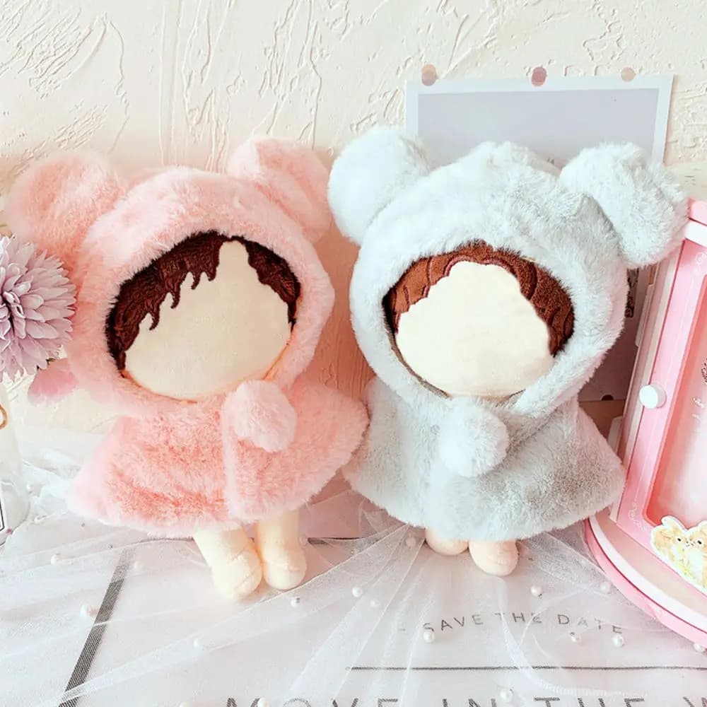 Nuovo arrivo idol Doll Clothes & Accessoires Handmade Cute Bear mantello con cappuccio per 15cm 20cm Dolls KPOP Fans Collection