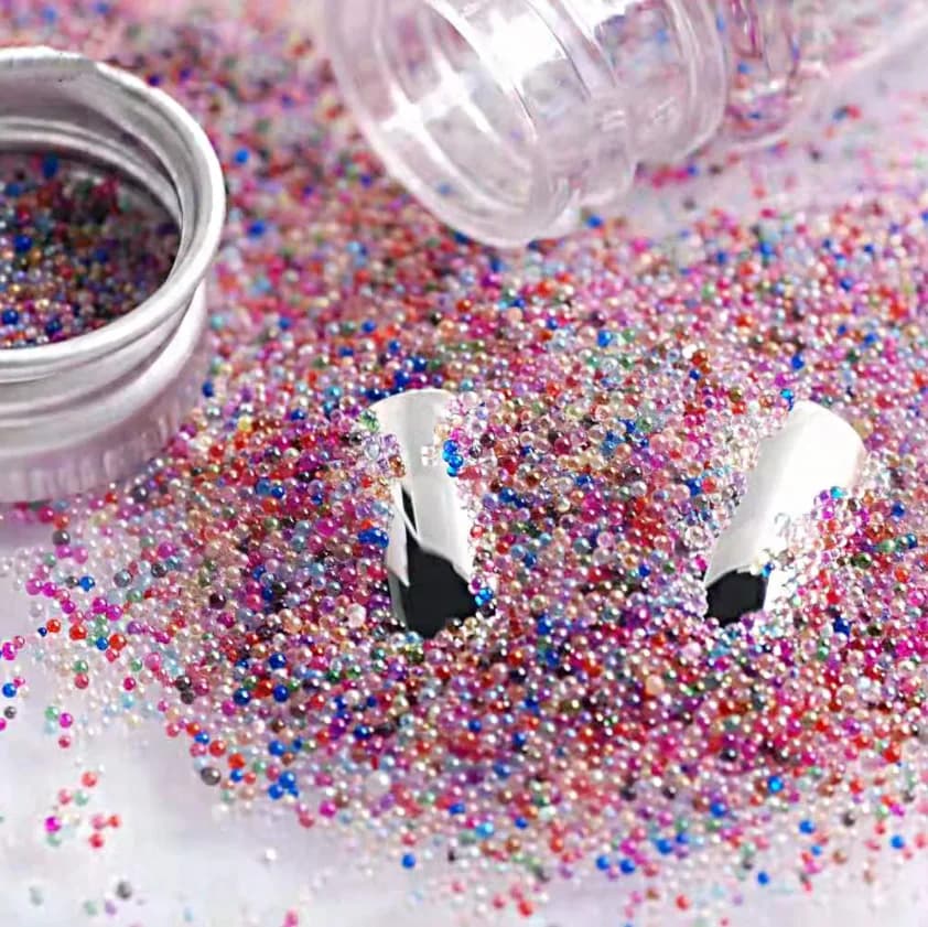 10/20g 0.4-3mm Mini Bubble Ball Perline Piccolo Perlina di Vetro Riempimento Della Resina Unghie Artistiche Per Il FAI DA TE Stampo In Silicone resina UV Riempitore Epossidico