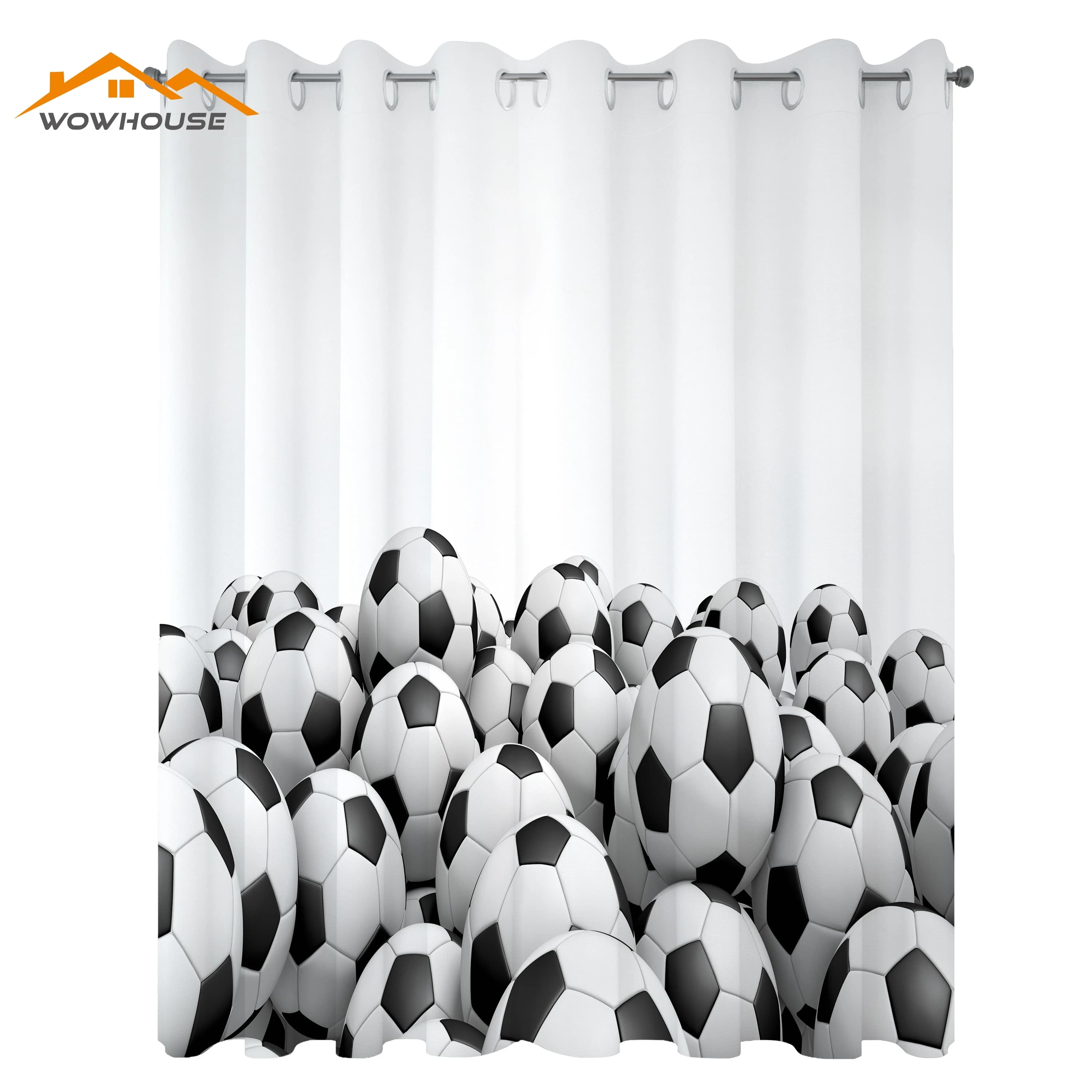 Illustration of Football Ball Championship Theme Stadium Team Game Show Bedroom Sport Curtains