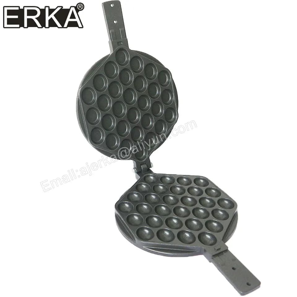 ERKA Hongkong Commercial Roller Baking Pan Eggs Bubble Waffle Machine Iron Eggettes Mold Muffin Non-stick Plate