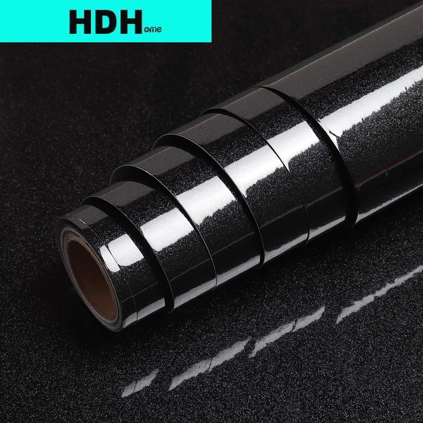 Black contact paper glittered for countertops black wallpaper with peel and stick vinyl wallpaper removable self-adhesive waterproof