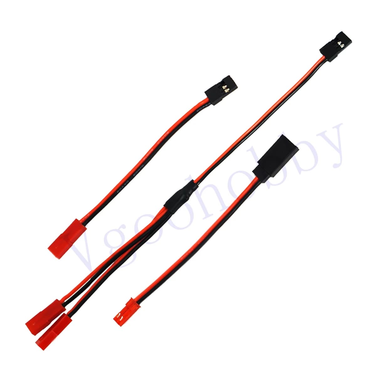 Male JR to Female JST Y Splitter Wiring Parallel Cable and 1 Pair JST to JR Male Female Cable Servo Adapter for Helicopter RC