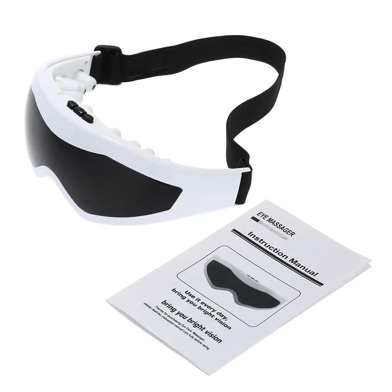 Massaggiatore elettrico per gli occhi maschera per l'emicrania miglioramento della visione degli occhi fronte cura degli occhi occhiali massaggio vibrazione Wireless occhio magnetico