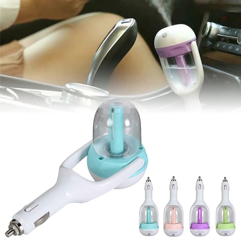 Mini 12V Auto Umidificatore A Vapore Spina Auto Purificatore D'aria Diffusore di Aroma Diffusore di Olio Essenziale Umidificatore Per Auto Aromaterapia Mist Maker