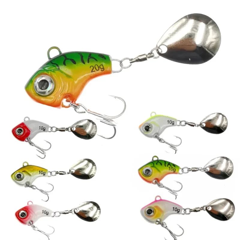 FLYSAND 20g metallo Mini VIB con cucchiaio richiamo di pesca ami da pesca attrezzatura da pesca Pin Crankbait vibrazione Spinner esca affondante esca