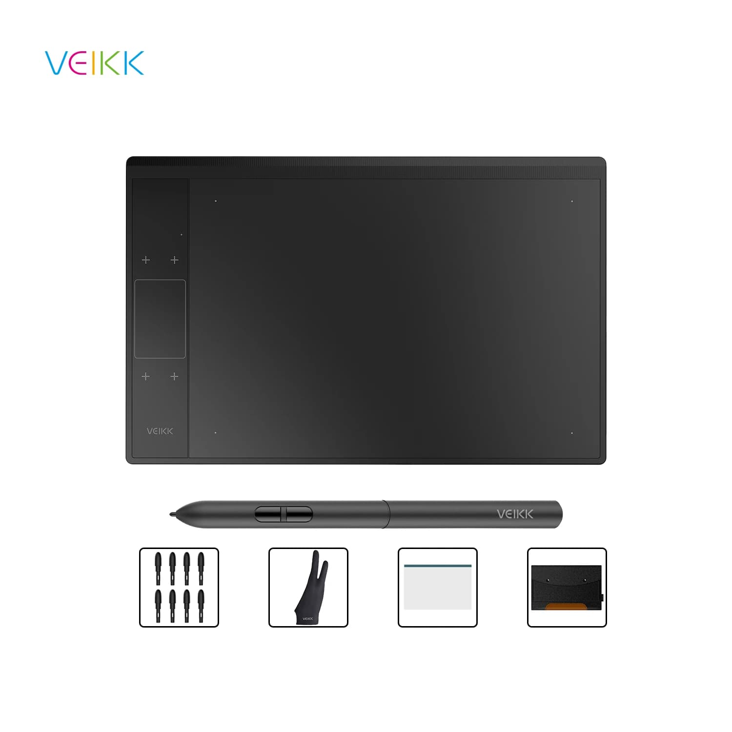 VEIKK A30 tavoletta grafica Remote Office & Education 10x6 pollici ampia Area attiva supporto Android Mac Linux tavolette da disegno digitali