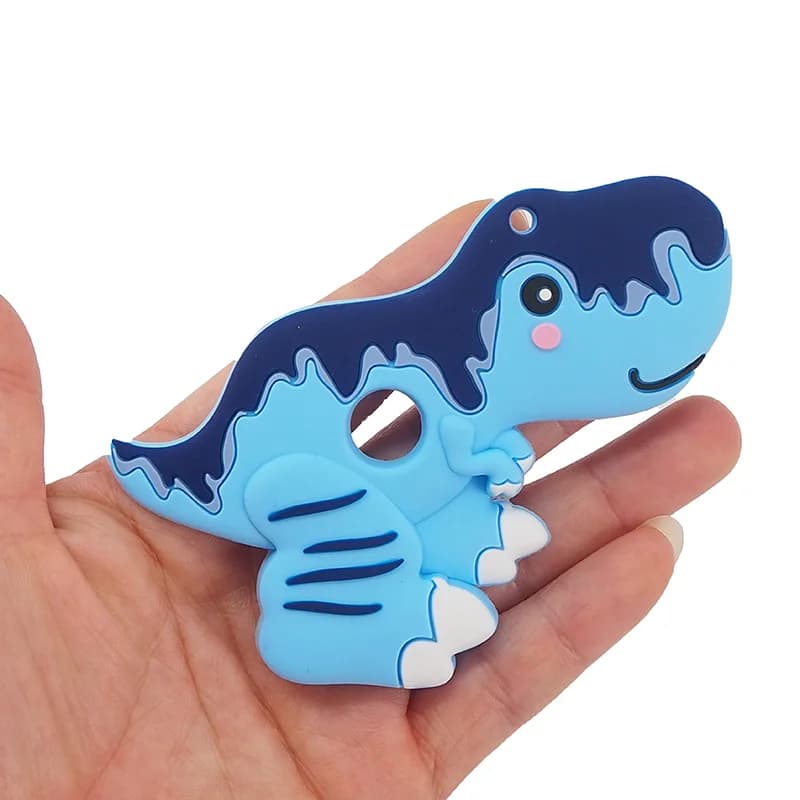 Chenkai 5PCS Silicone Tyrannosaurus Rex Massaggiagengive Sensoriale Ciuccio Da Masticare FAI DA TE Collana Del Bambino Ciondolo Dentizione Da Masticare Giocattoli
