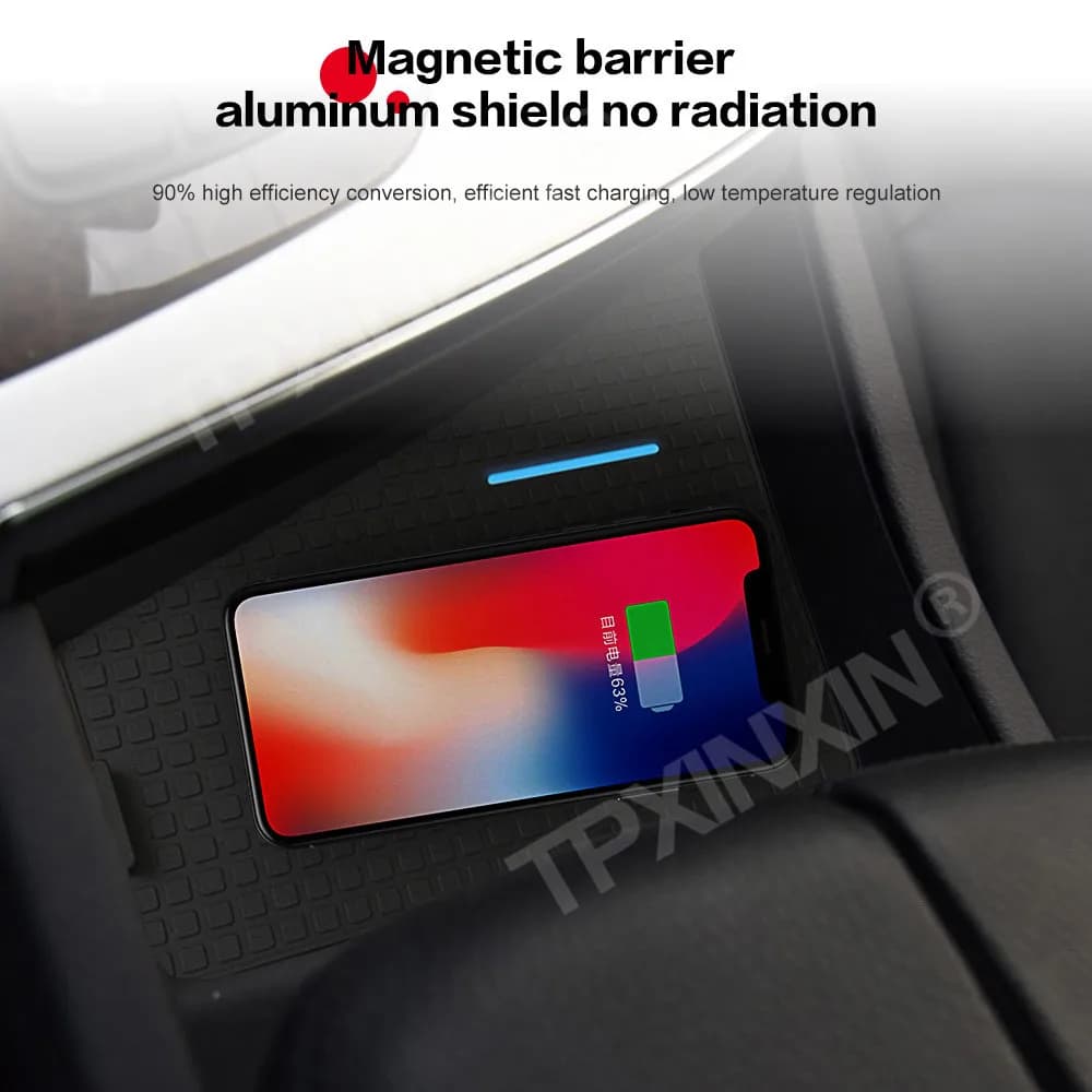 QI Wireless Charger For Cars For Audi Q7 2016 2017 2018 Smart Infrared Fast Refill Wireless Phone Support For iPhone