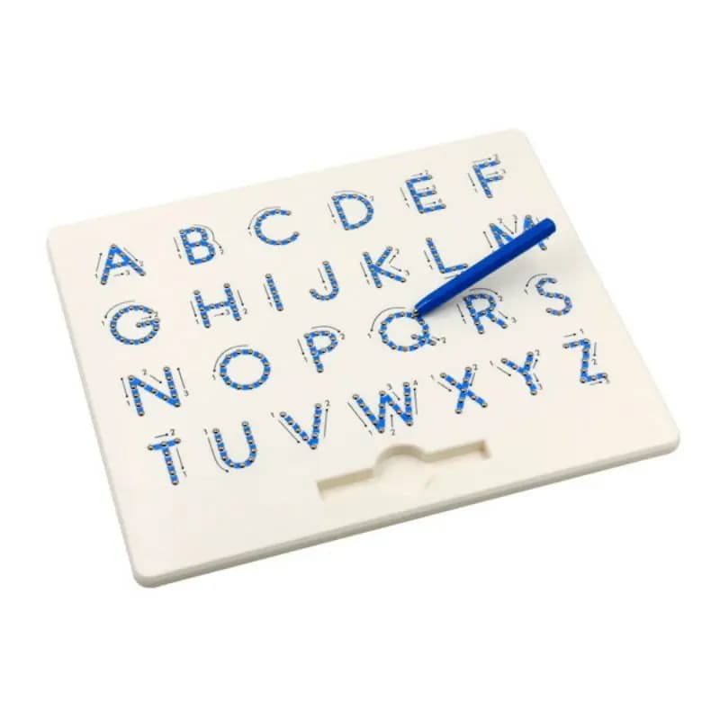 Tavoletta magnetica creativa tavolo da disegno magnete con perline in acciaio penna stilo numeri dell'alfabeto blocco per scrivere giocattolo educativo per l'apprendimento