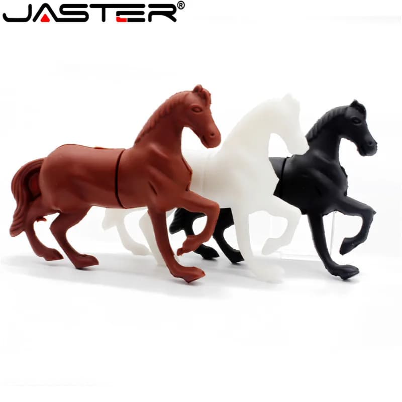 JASTER Chiavetta USB stile cavallo bianco graziosi pendrive a forma di cartone animato 8 GB 32 GB 64 GB simpatico animaletto memory stick 4 GB 16 GB pendriver regalo