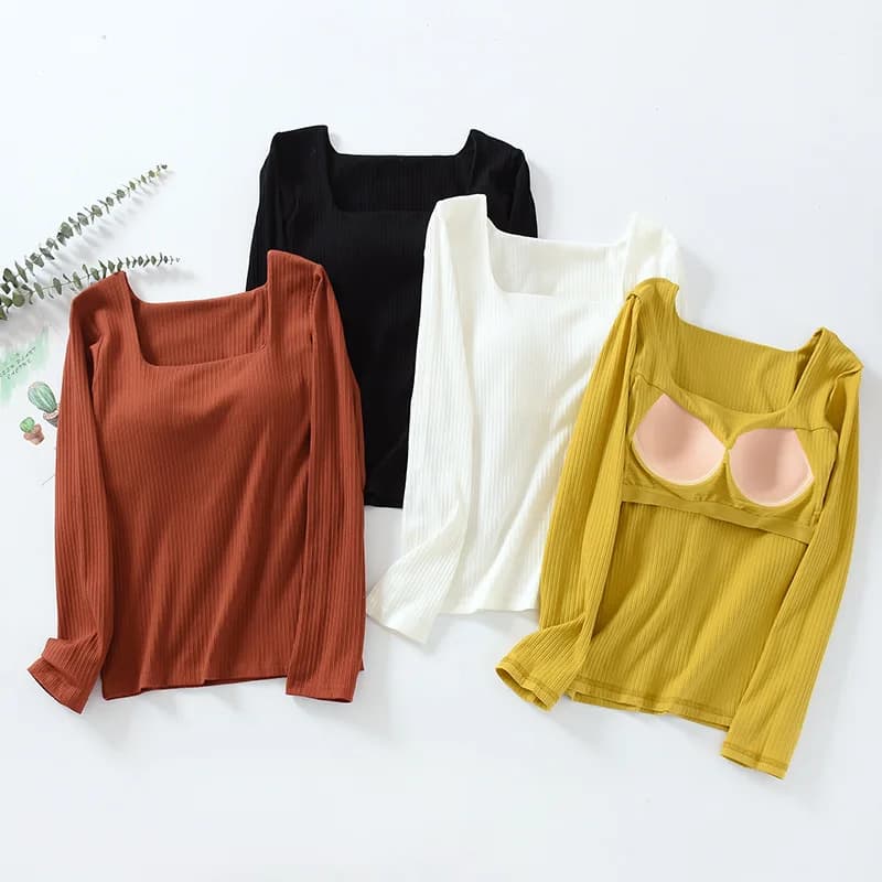 Fdfklak Pigiama in cotone monopezzo a maniche lunghe con colletto quadrato Pigiama da donna Primavera Autunno Indumenti da notte Camicia che tocca il fondo Top da notte
