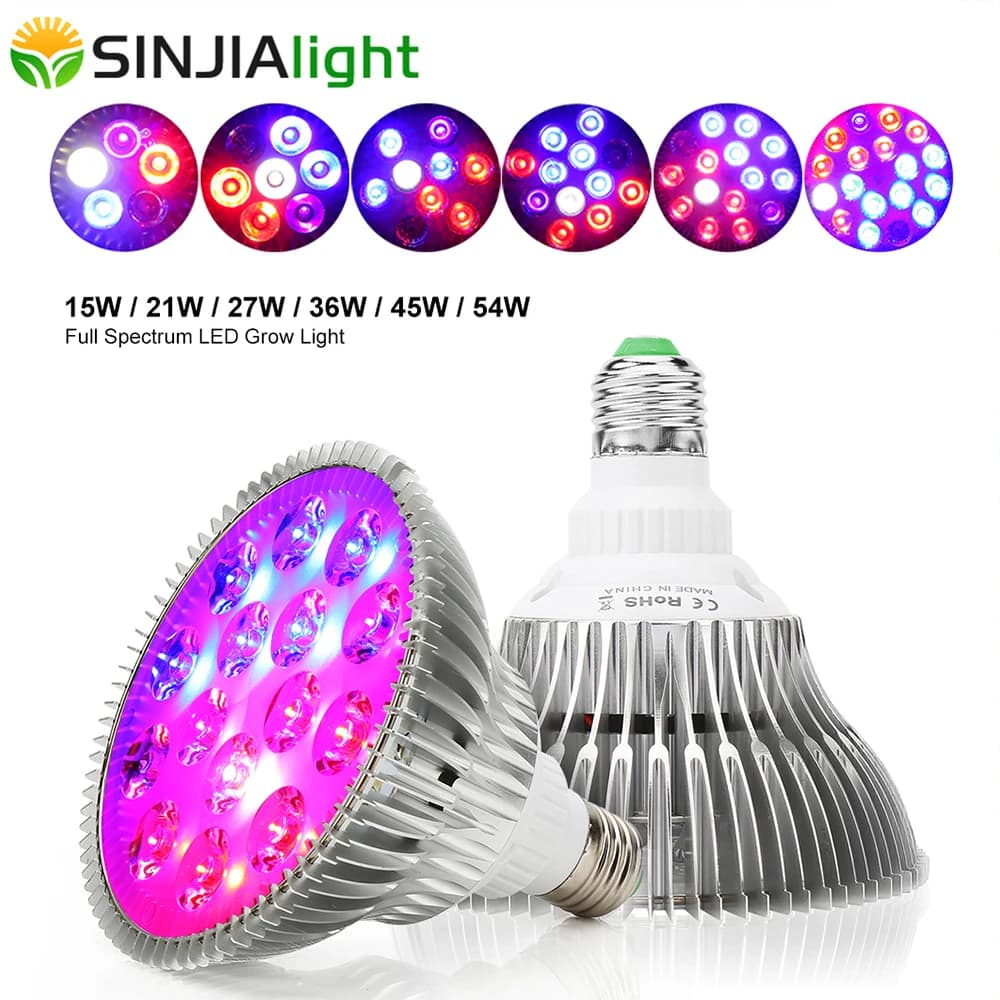 6W 15W 21W 27W 36W 45W 54W LED Grow Light Phyto Full Spectral Lamp LED Lights For Plant Garden Flowers Grow Box E27