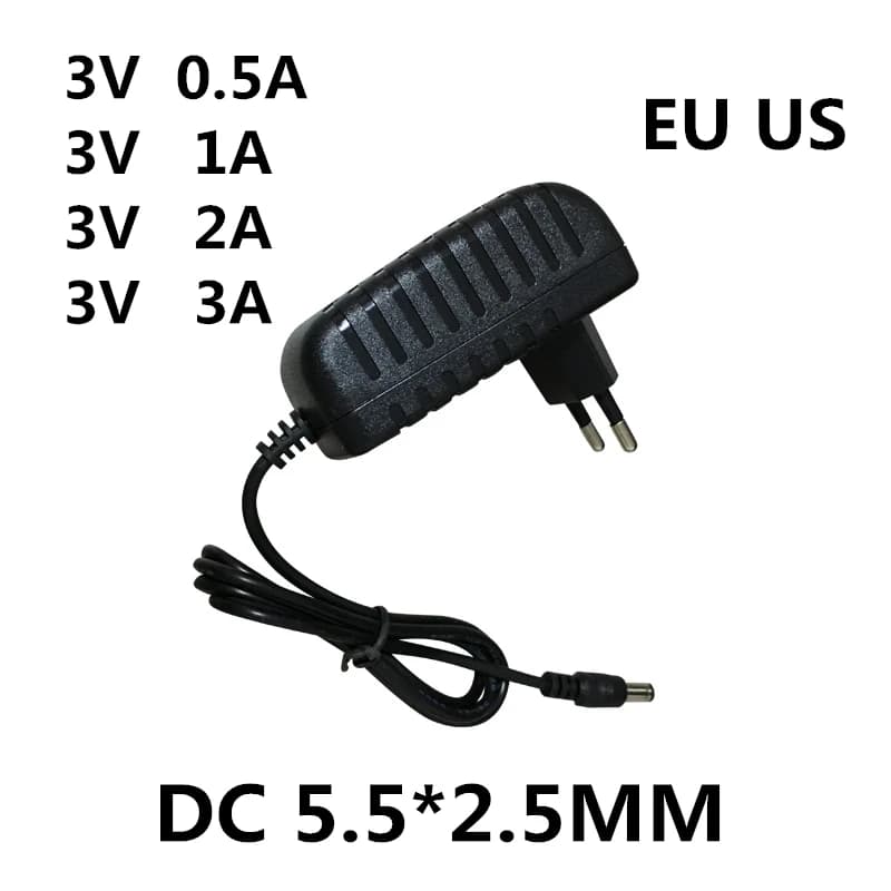 1PCS AC/DC Adattatore DC 3V 0.5A 1A 2A 3A AC 100-240V Convertitore Adattatore di alimentazione 5Volt 1000MA Caricatore di Alimentazione EU US Plug