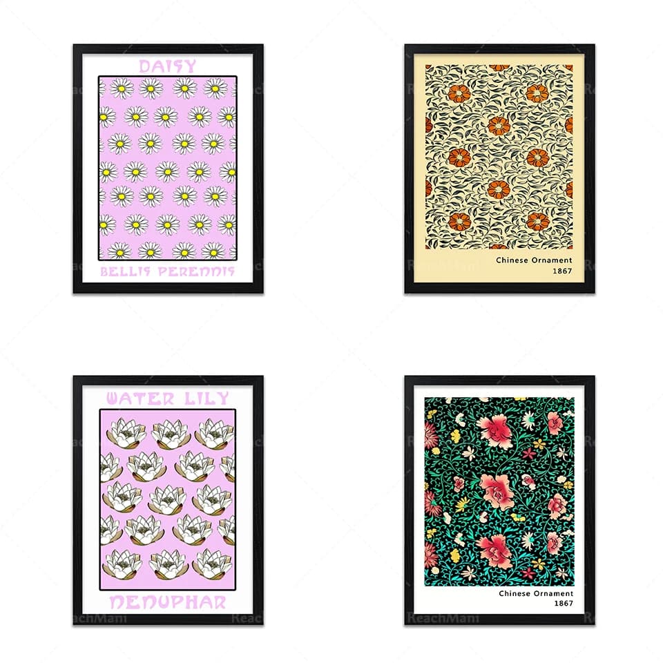 Plant Flower Art Print - Exhibition Poster for Home Decor Wall Art Unframed Eco-Friendly Paper