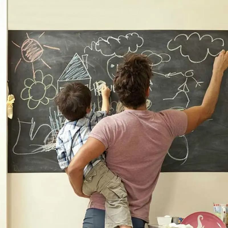 45*200cm Large Blackboard Wall Sticker Chalkboard Stickers Removable Black Board Krijtbord Pizarra Kids Office School Supplies