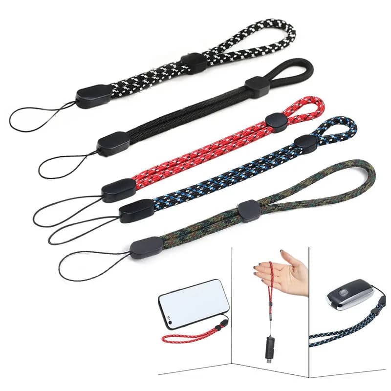 50pcs cinturino da polso regolabile cordino da polso per iPhone Samsung accessori per telefono micro fotocamera GoPro USB Flash drive chiavi ID Card