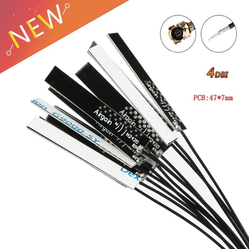 10 Pz/lotto 2.4Ghz 4dBi WIFI Antenna Interna PCB Antenna Built-in IPX Antenna ad alto guadagno UFL Connettore