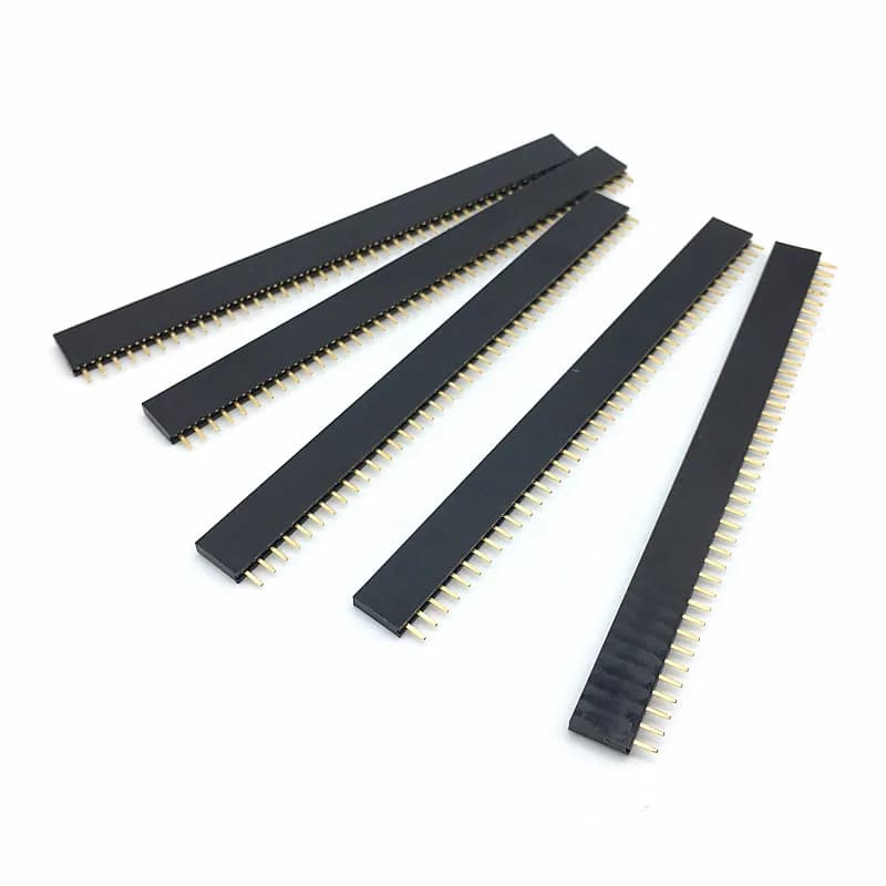 10 pcs 1 x40 PIN single row straight female PIN Header 2.54MM step strip connector socket 40 P 40 PIN 40 PIN for PCB Arduino