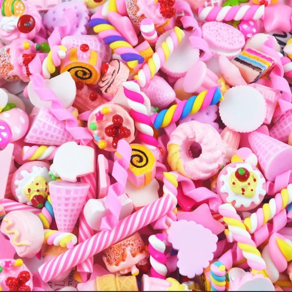 10pcs Slime Pendenti E Ciondoli Simulazione Della Resina Della Caramella Plastilina Slime Accessori Borda La Produzione di Forniture Per Il FAI DA TE Scrapbooking Artigianato