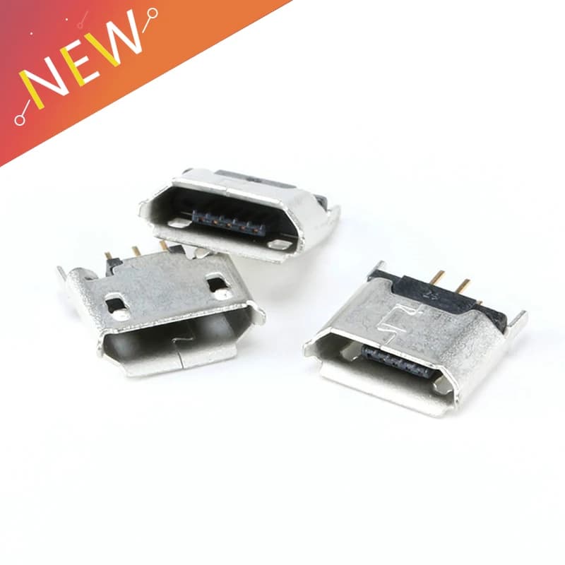 10Pcs/5pcVertical MICRO mini USB 5pin female seat 180 degrees jack 5P Direct plug-in USB connector charging port sock power plug