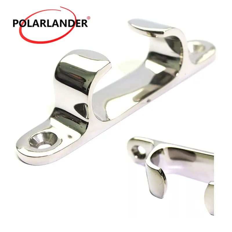 Dock Deck Cleat Line Rope Boat Yacht Marine Hardware Fitting 4 pollici in acciaio inossidabile lucidato a specchio liscio al tatto Sliver 1 pz