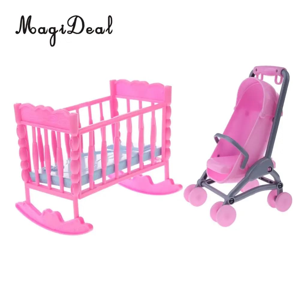 1/6 Bilancia Letto Bambino Culla Passeggino Modello In Miniatura Casa Delle Bambole Mini Mobili Arredamento per le Bambole Acc Bambini Giochi di imitazione giocattoli