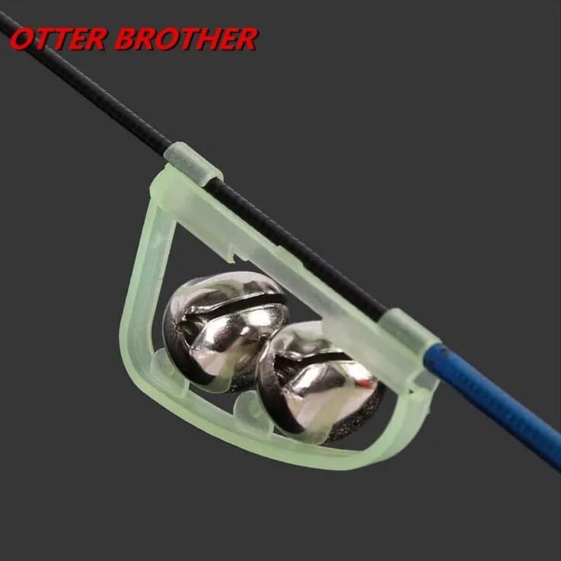 Canna da pesca fluorescente canna da pesca Clip doppia campana allarme allarme anello 2 pz/lotto Glow In The Dark attrezzi da pesca attrezzatura da pesca accessori