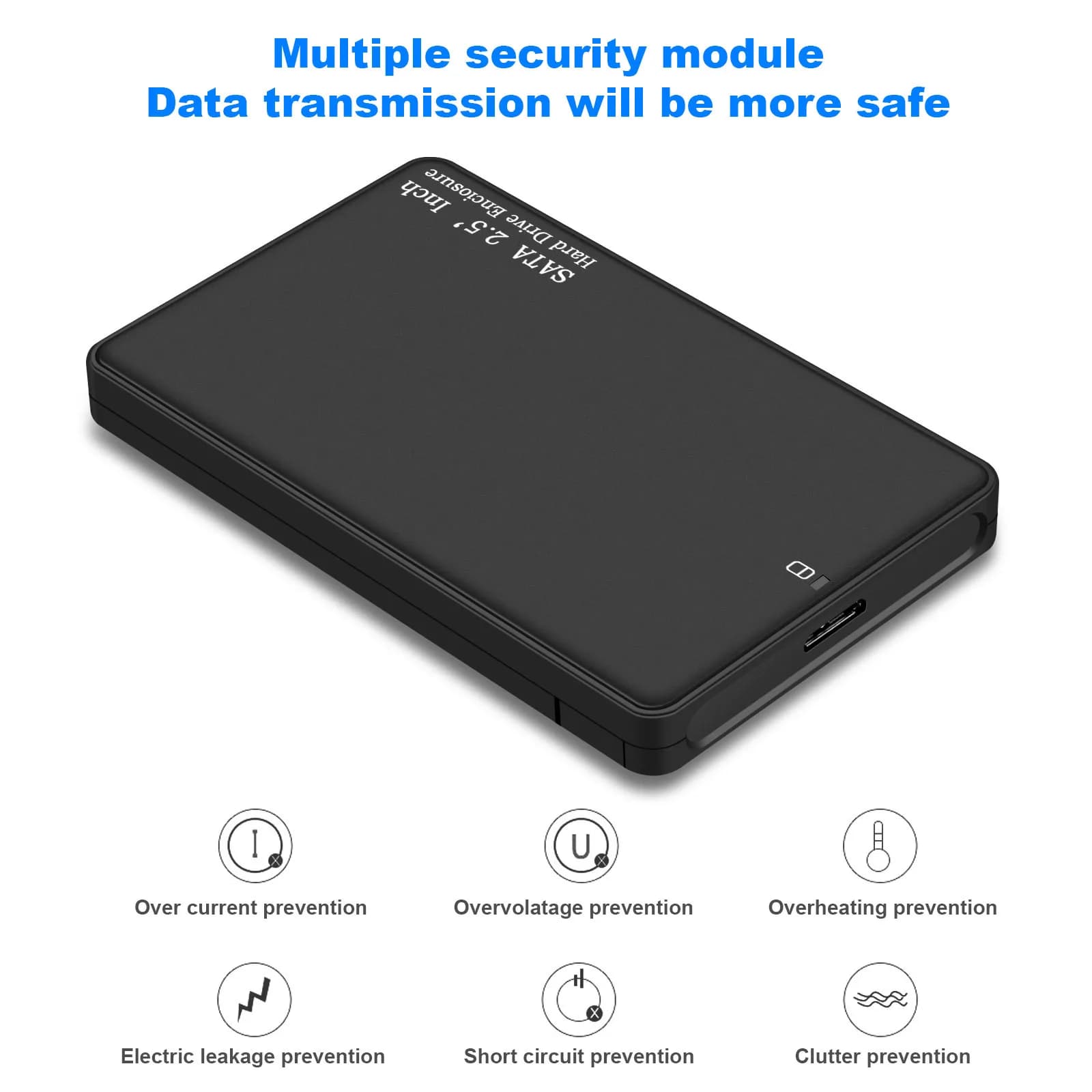 Vassoio per scatola per custodia per adattatore per disco rigido USB 3.0 esterno per laptop SSD HDD SATA da 2,5 pollici