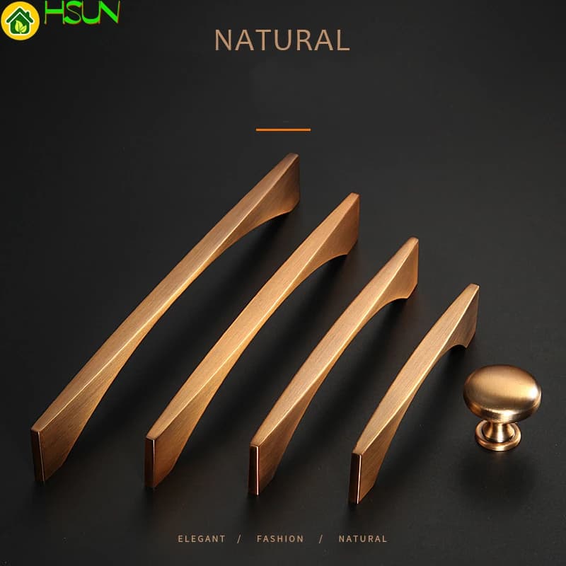 In Lega di zinco di bronzo Giallo Cassetto Manopole Tira Unico Armadio Da Cucina Maniglia Della Porta Maniglie Knob Dresser Pull Manopole Armadio Maniglia