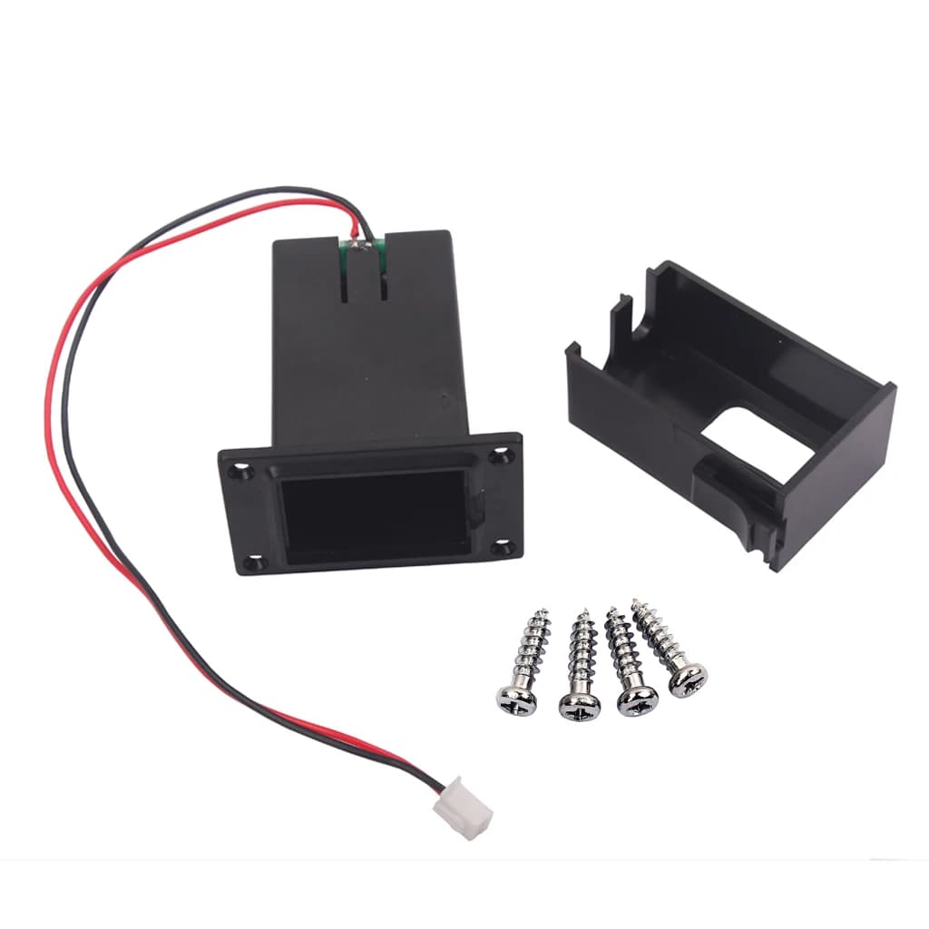 9V Contenitore di Batteria di Caso Per Ukulele Chitarra Basso Elettrico E Pick-Up Attivo