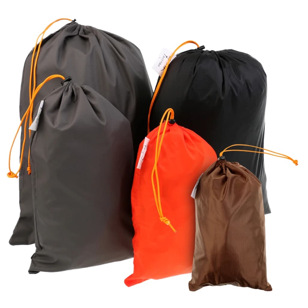 Jfory 5 pcs Stuff Sack Compression Polyester Water Resistant Large Pele Bags Camping Dresses Hiking Backpack 28x36cm