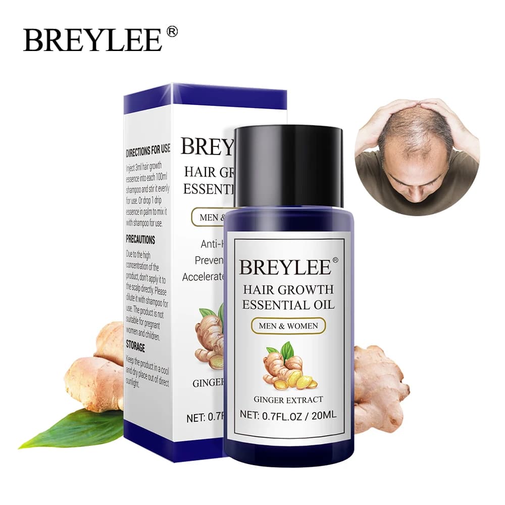 La Crescita Dei Capelli Veloce di BREYLEE Olio Essenziale Potente Prodotti per I Capelli Nutriente Prevenire Calvizie Anti-Perdita di Capelli Cura Dei Capelli Siero 20ml