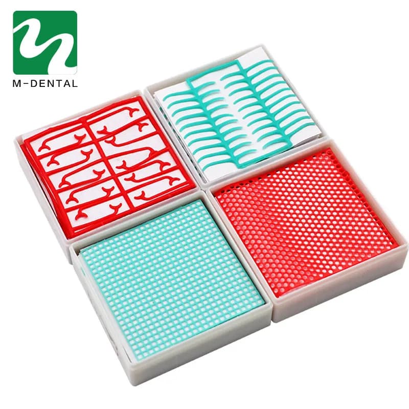 1 Box Dental Lab Material Dental Wax Mesh Wax Net Round Hole Square Grid Clasp Shape Wax Sheet